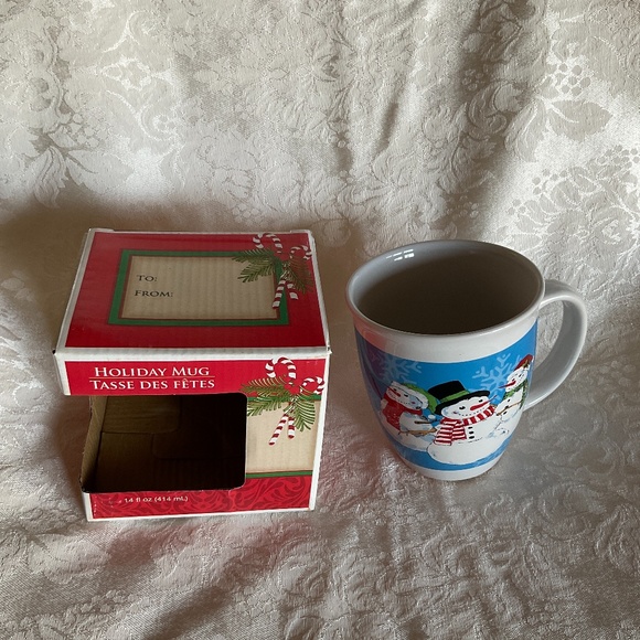Holiday Mug. Christmas coffee/ Tea cup. Royal Norfolk mug in box with snowman - Picture 1 of 4